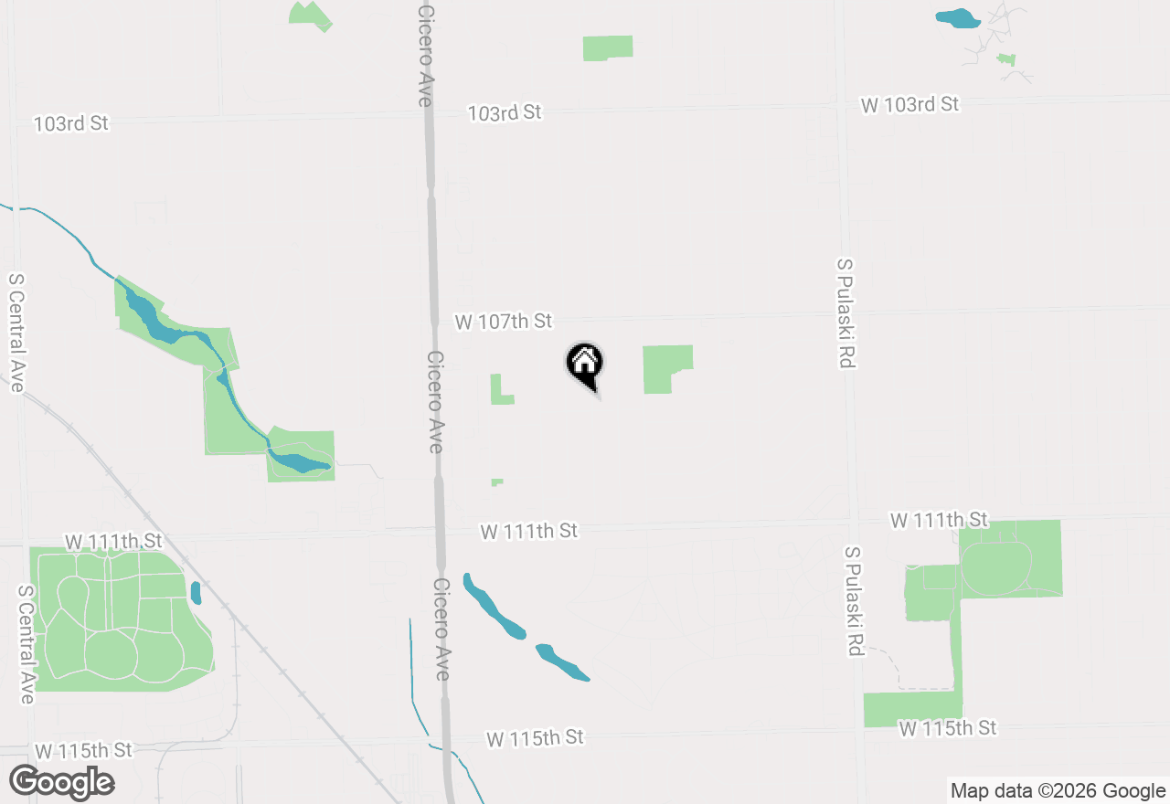 Map of 10828 S Kilbourn Avenue, Oak Lawn, IL 60453