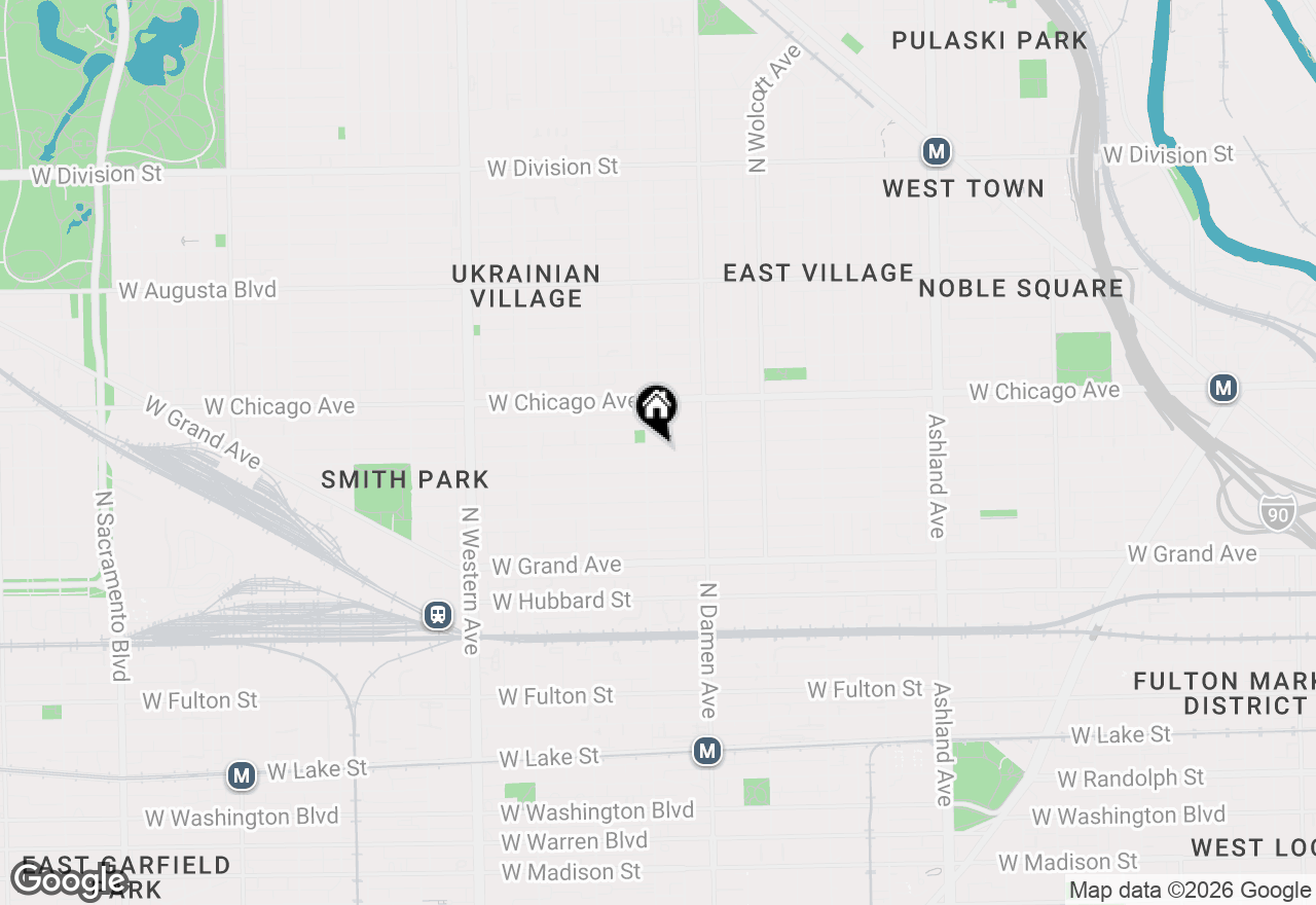 Map of 2050 W Huron Street, Chicago, IL 60612