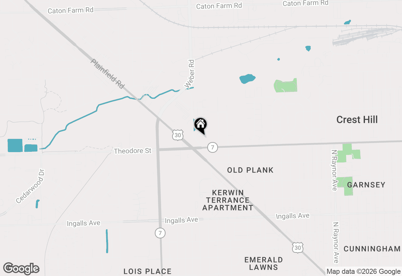 Map of 1640 Willow Circle Drive, Crest Hill, IL 60435