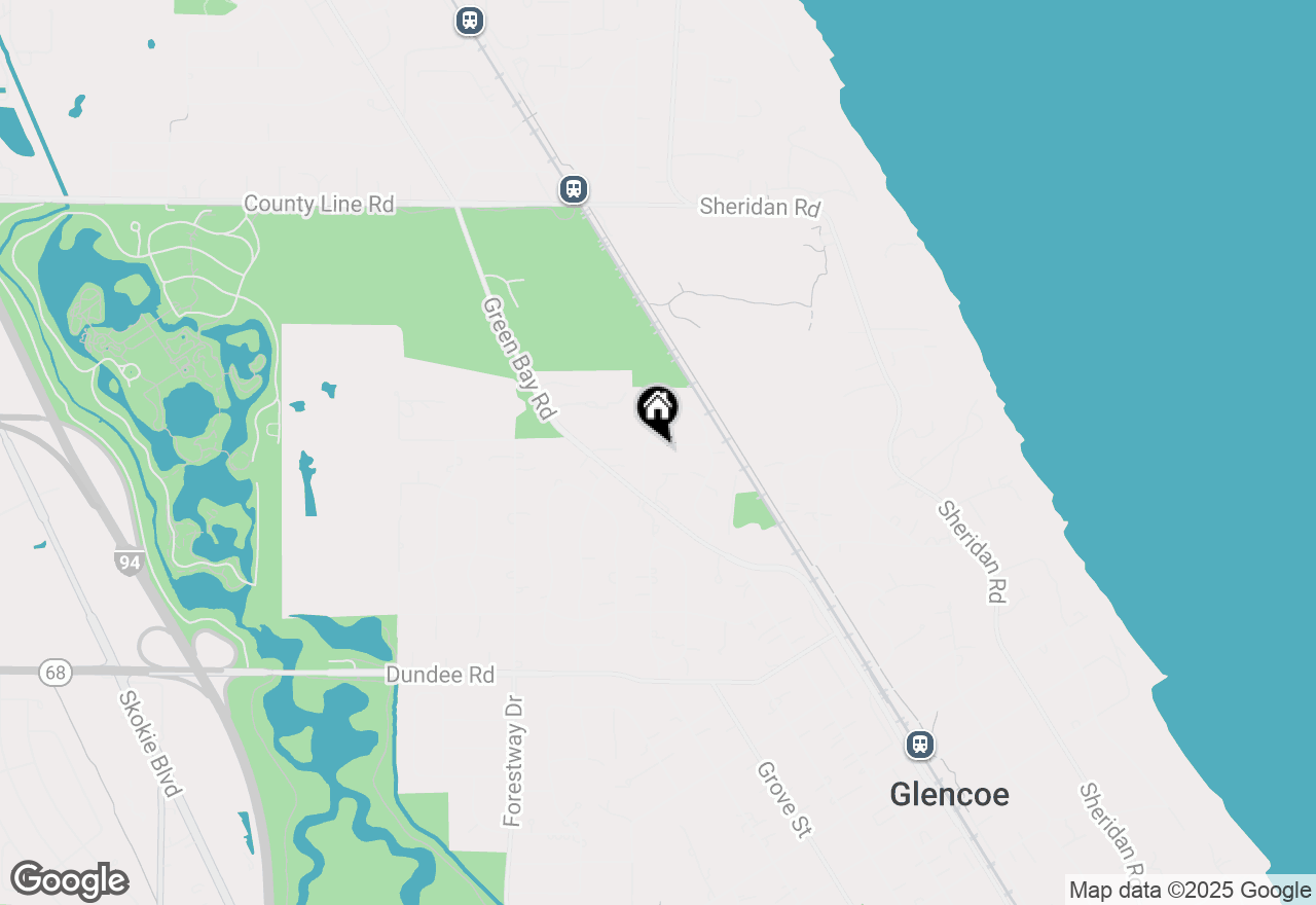 Map of 364 Park Place, Glencoe, IL 60022