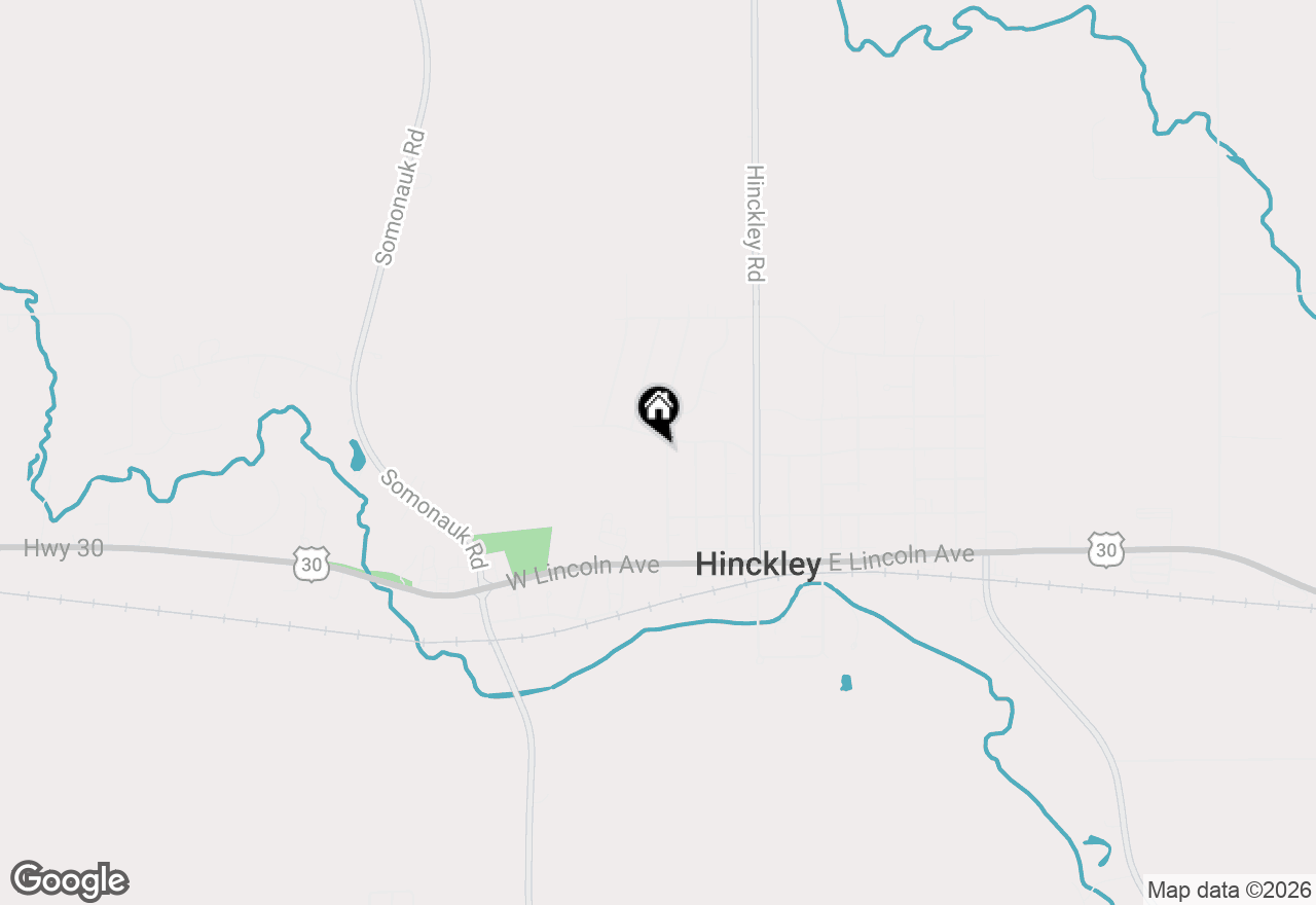 Map of 341 N View Street, Hinckley, IL 60520
