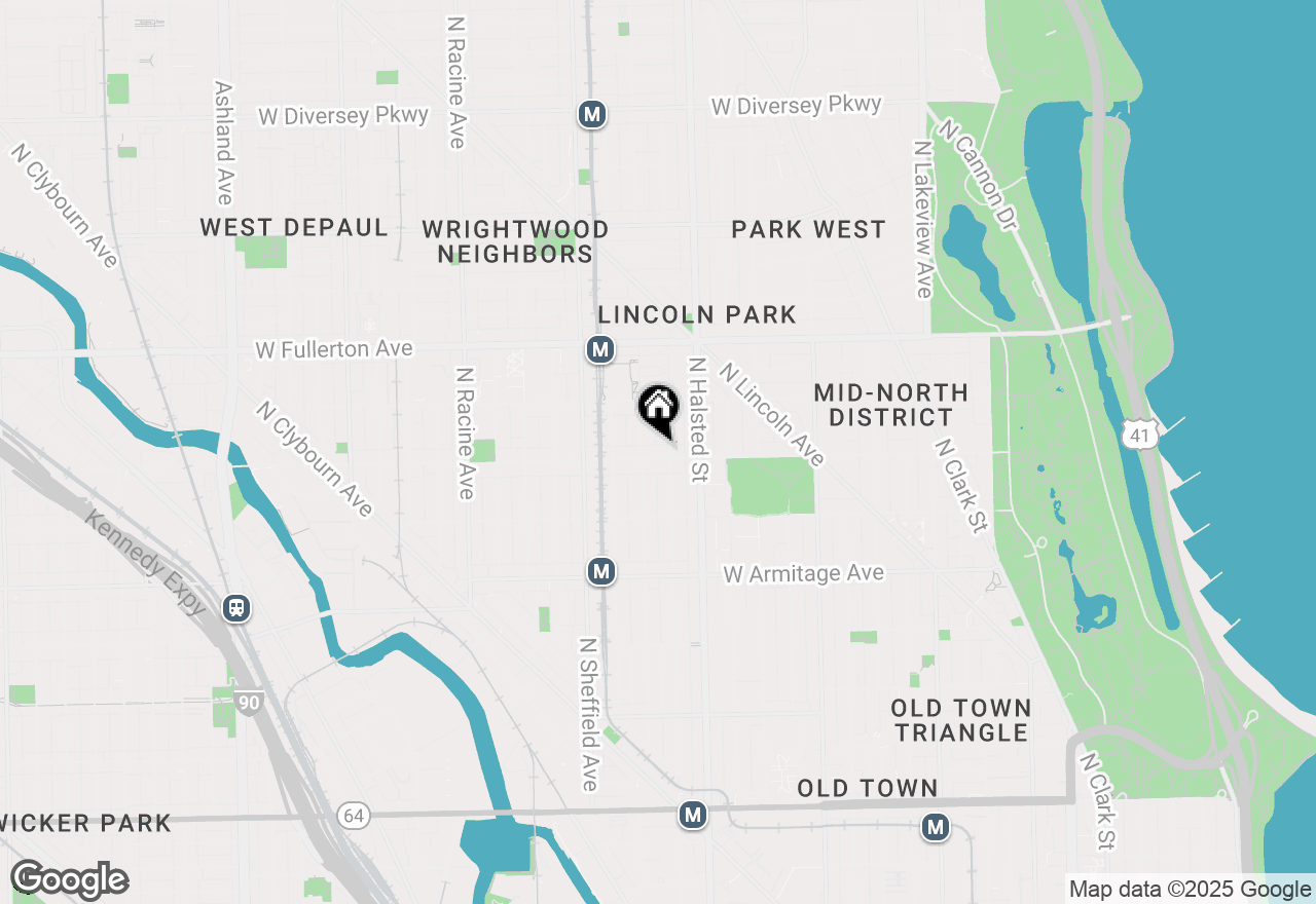 Map of 844 W Webster Avenue, Chicago, IL 60614