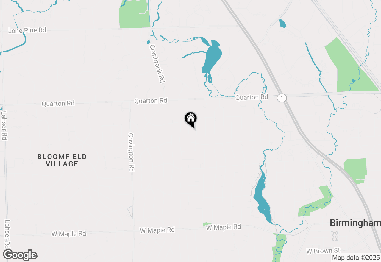 Map of 1260 Lyonhurst Street, Birmingham, MI 48009