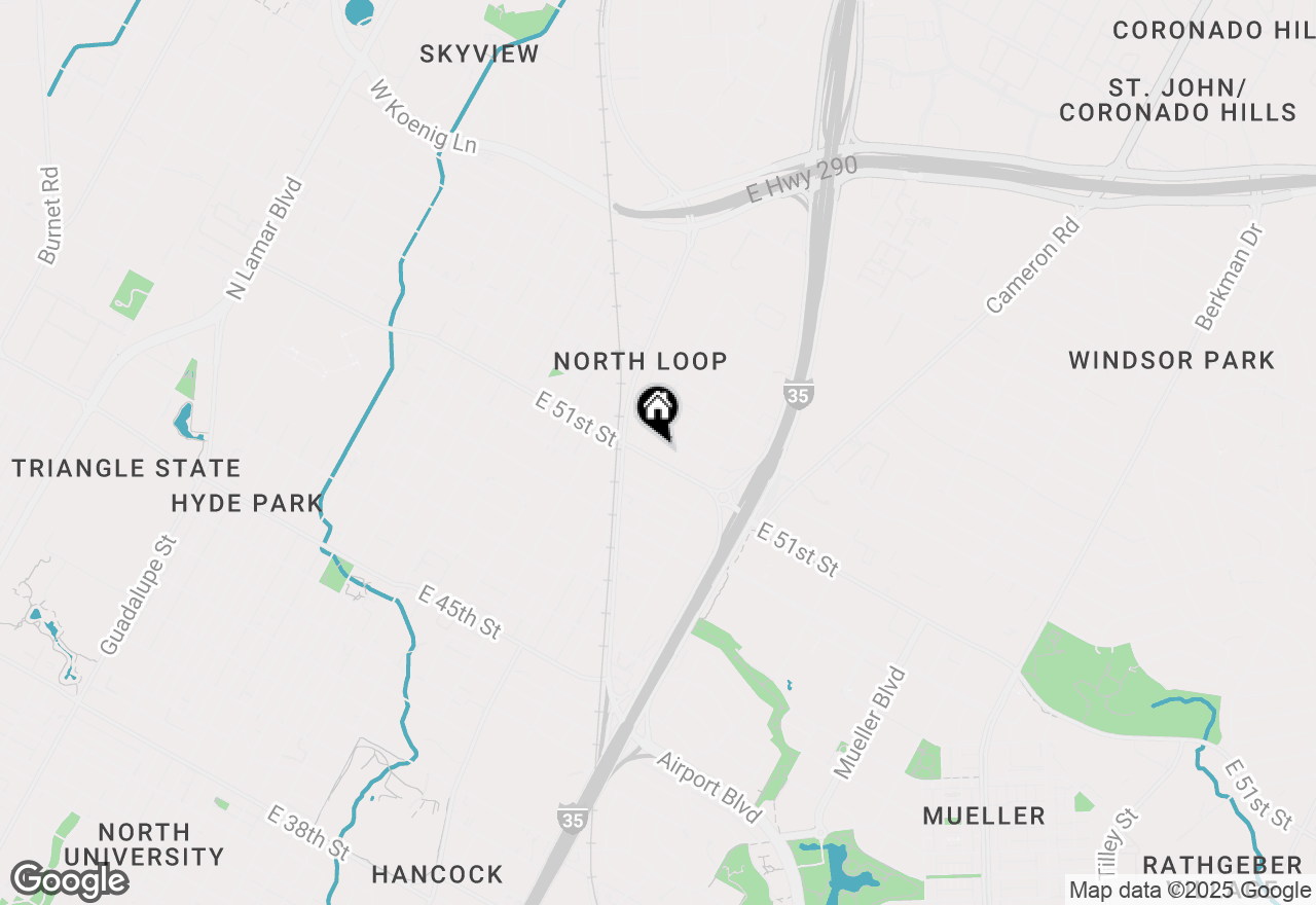 Map of 912 E E. 51st St, Austin, TX 78751