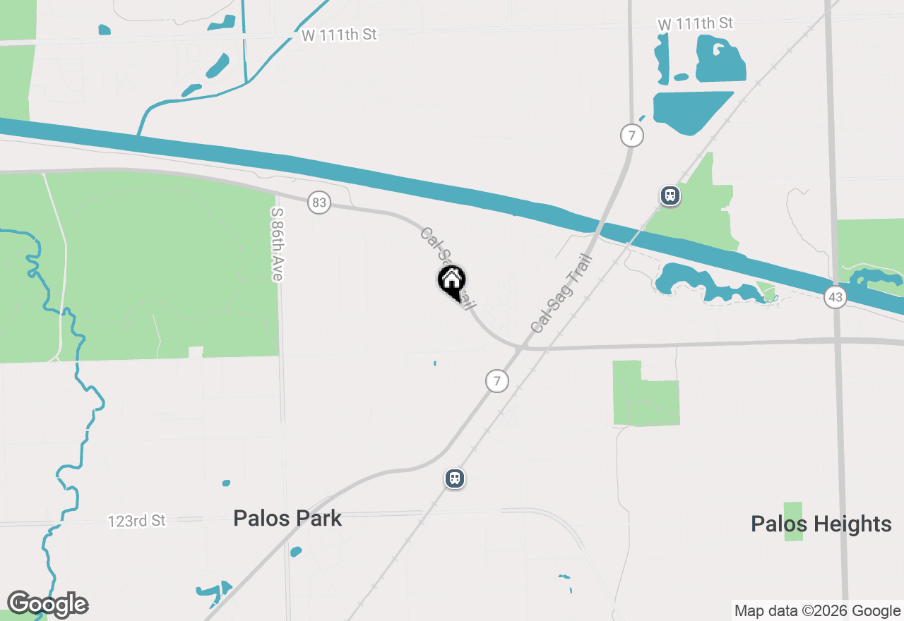 Map of 8150 Brookside Drive #204, Palos Park, IL 60464