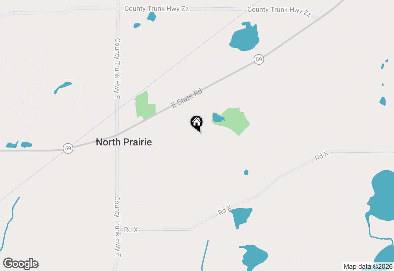 Map of 105 Mark Ct, North Prairie, WI 53153