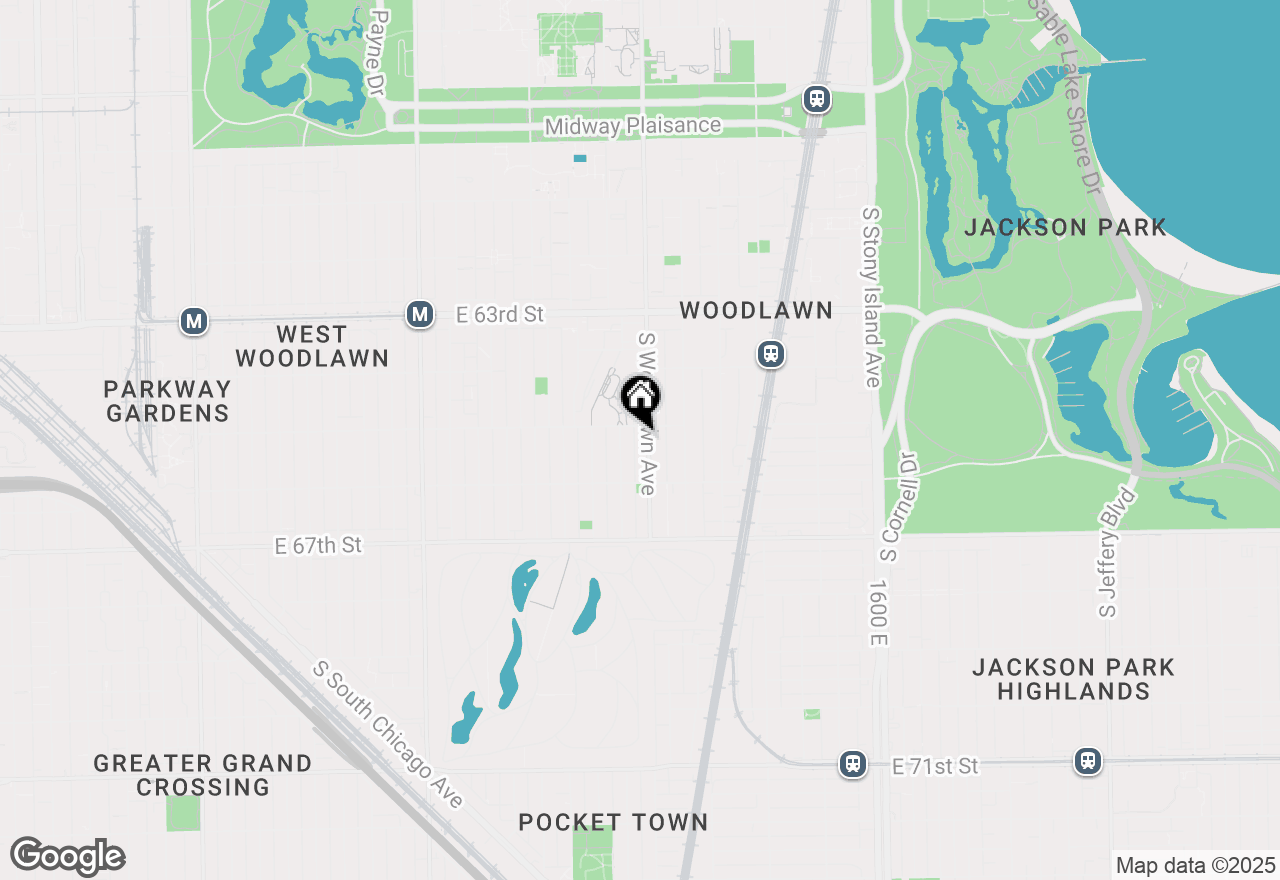 Map of 6510 S Woodlawn Avenue #1, Chicago, IL 60637