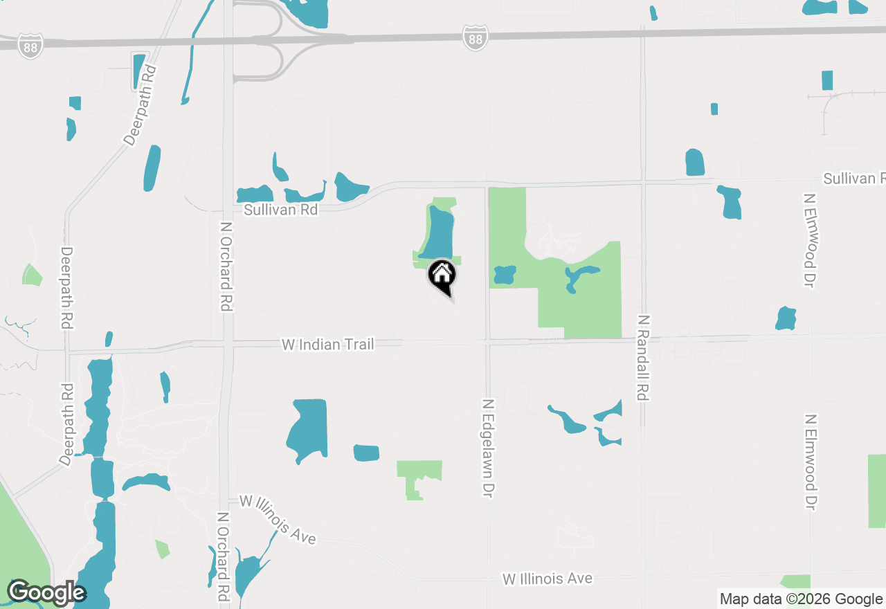 Map of 1295 Foxcroft Drive, Aurora, IL 60506