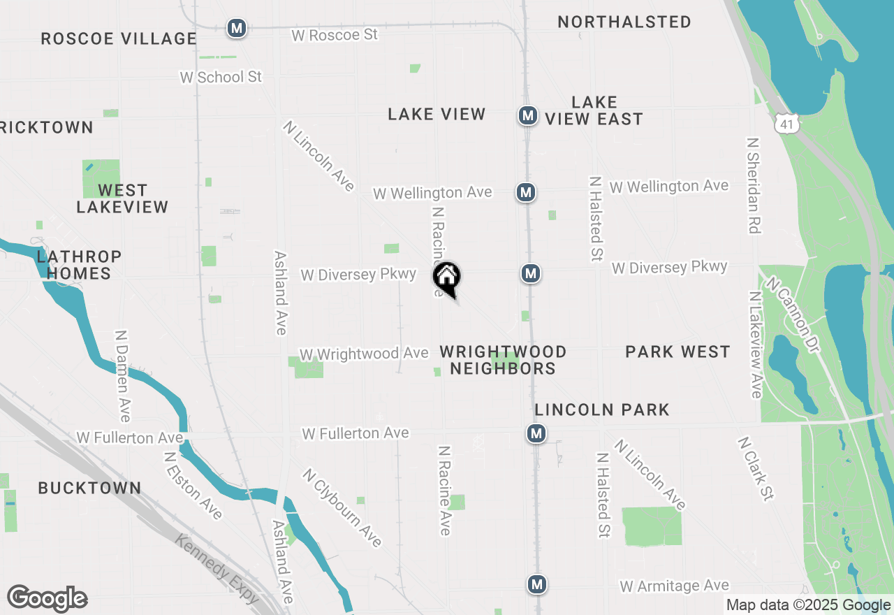 Map of 2707 N Racine Avenue #A, Chicago, IL 60614