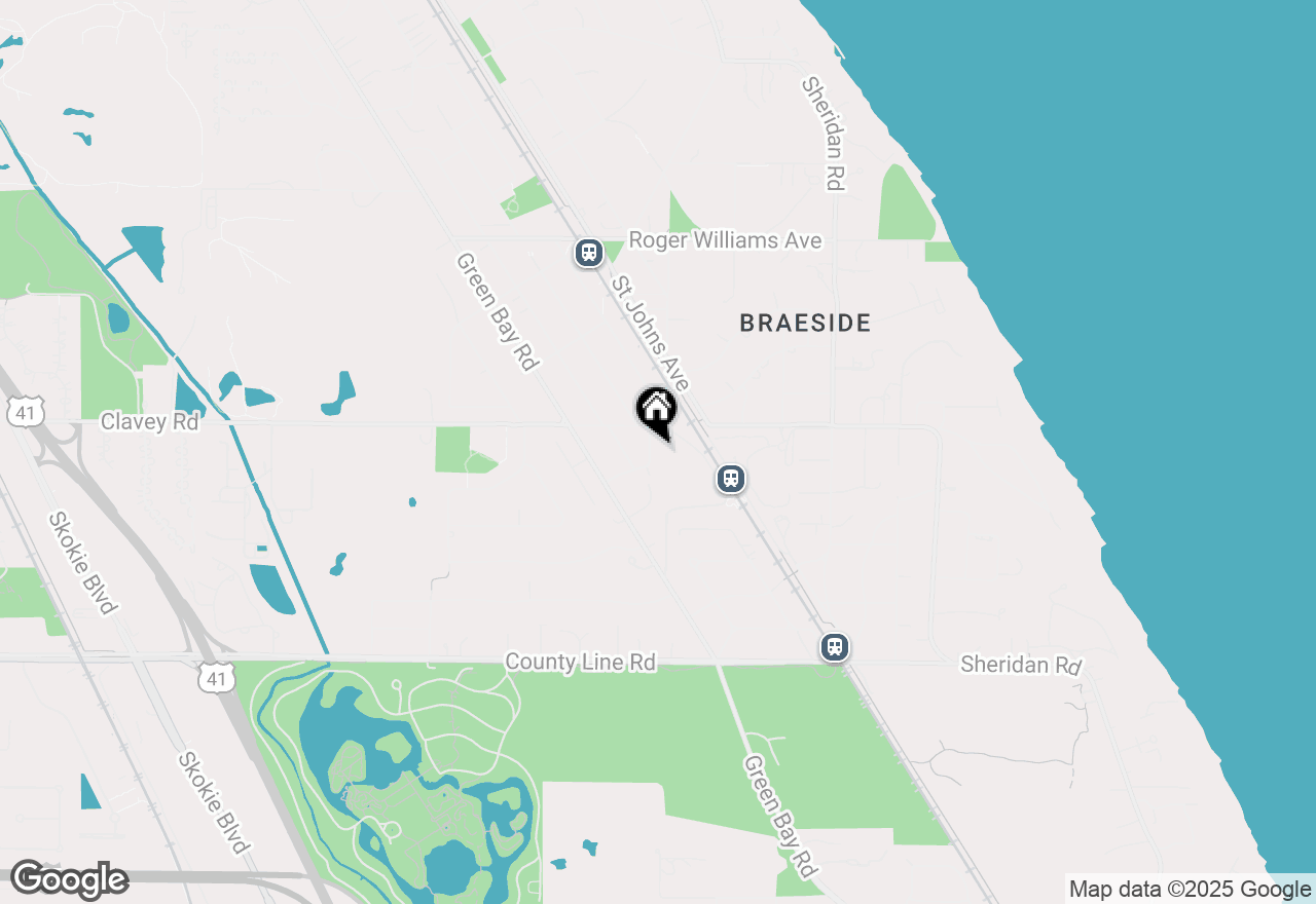 Map of 590 Melody Lane, Highland Park, IL 60035