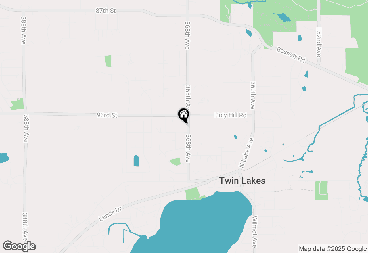 Map of 623 Burlington Ave, Twin Lakes, WI 53181
