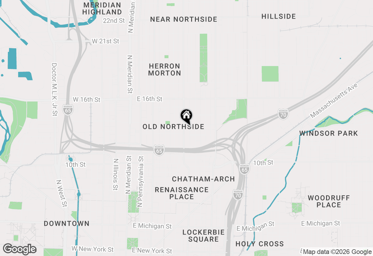 Map of 1325 Central Avenue #6, Indianapolis, IN 46202