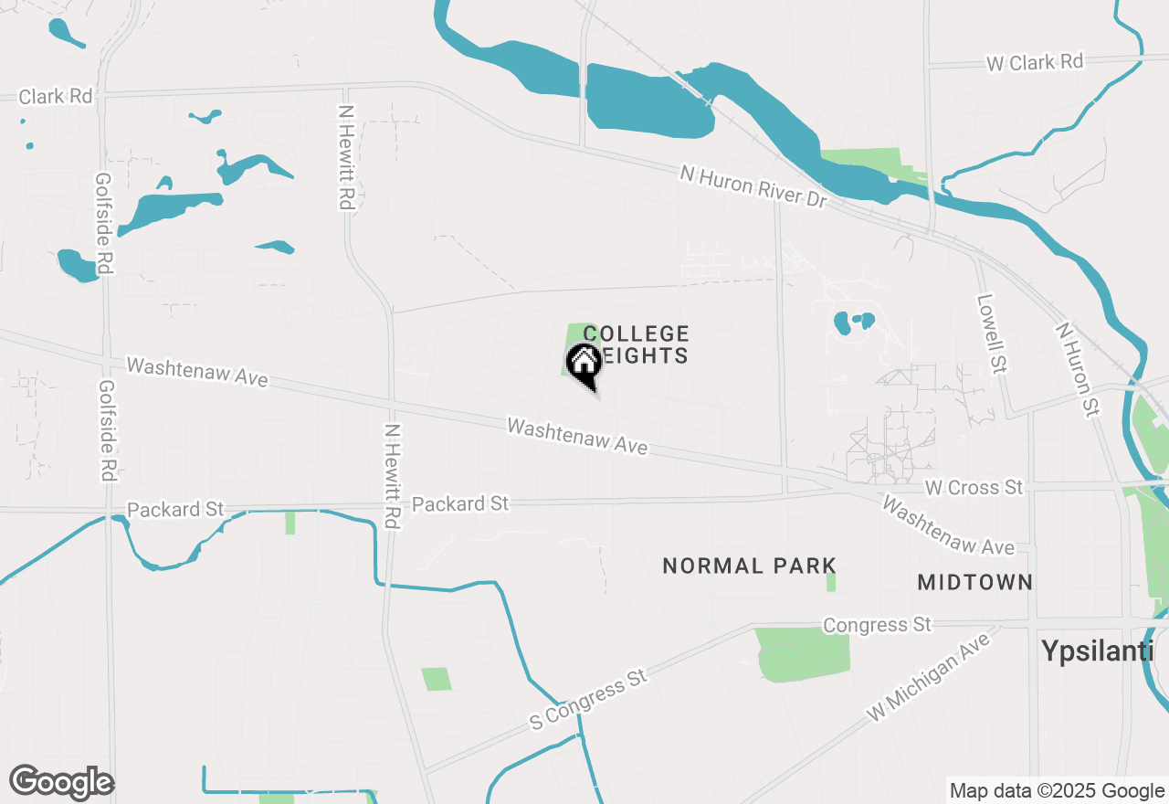Map of 1620 Whittier Road, Ypsilanti, MI 48197