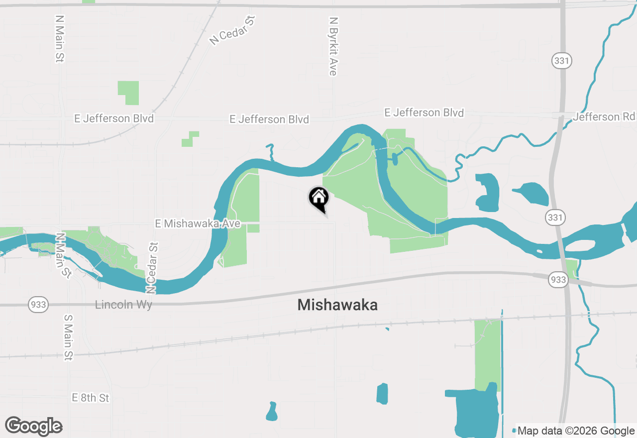 Map of 1316 E Mishawaka Avenue, Mishawaka, IN 46544