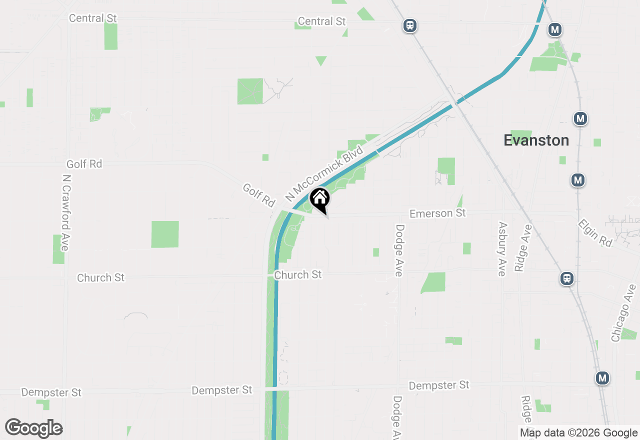 Map of (Address confidential), Evanston, Illinois 60201