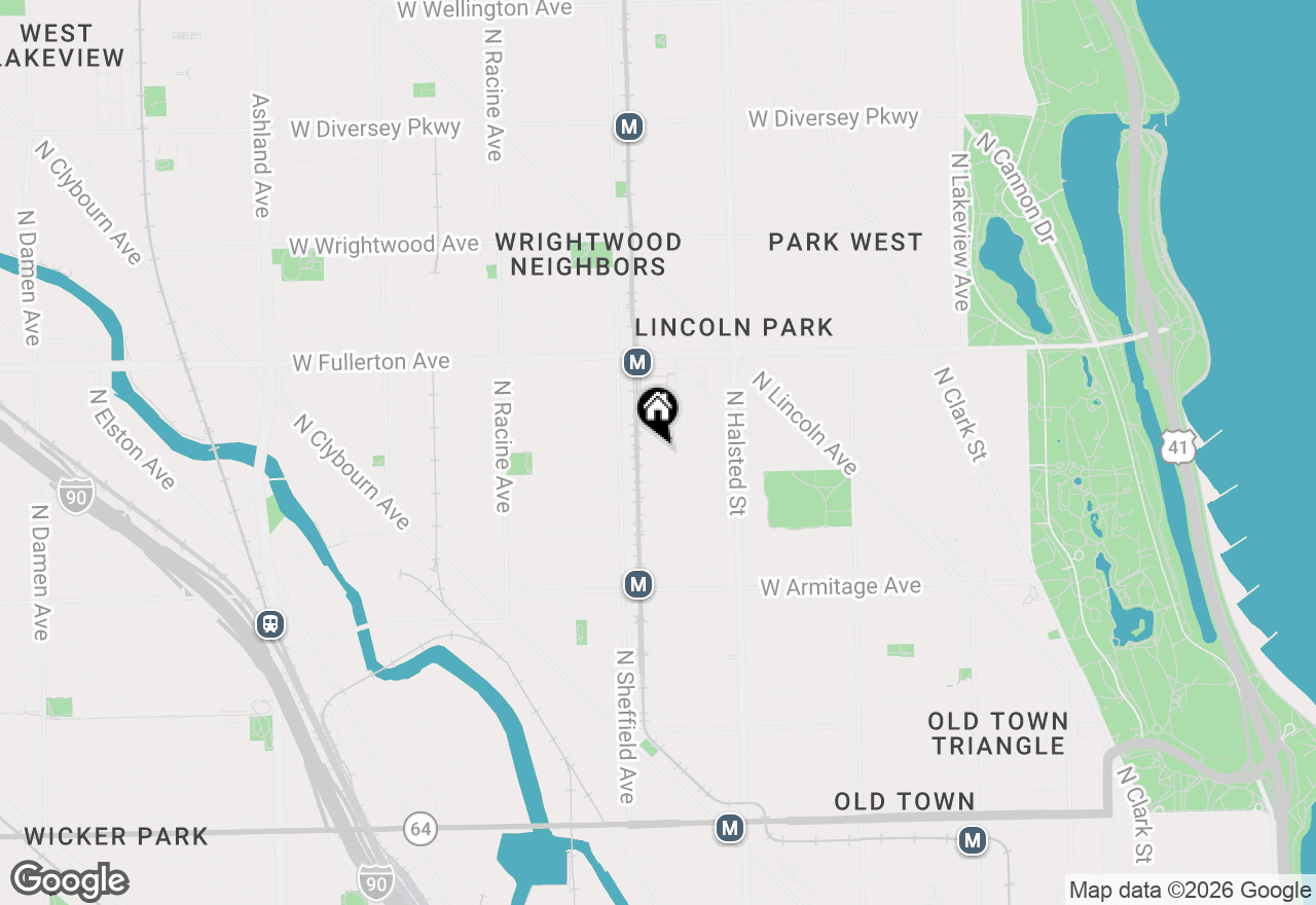 Map of 2219 N Bissell Street #1S, Chicago, IL 60614