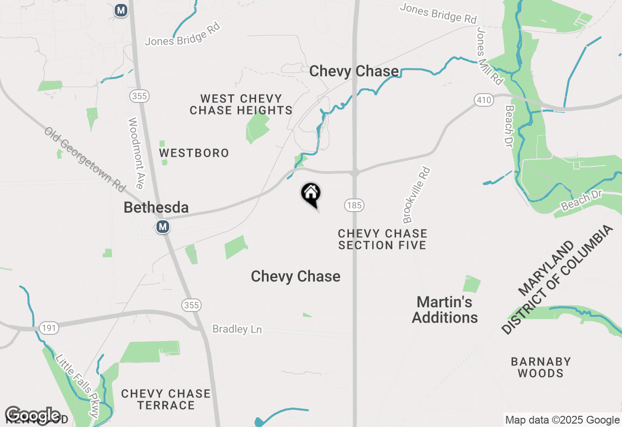 Map of 4117 Woodbine Street, Chevy Chase, MD 20815