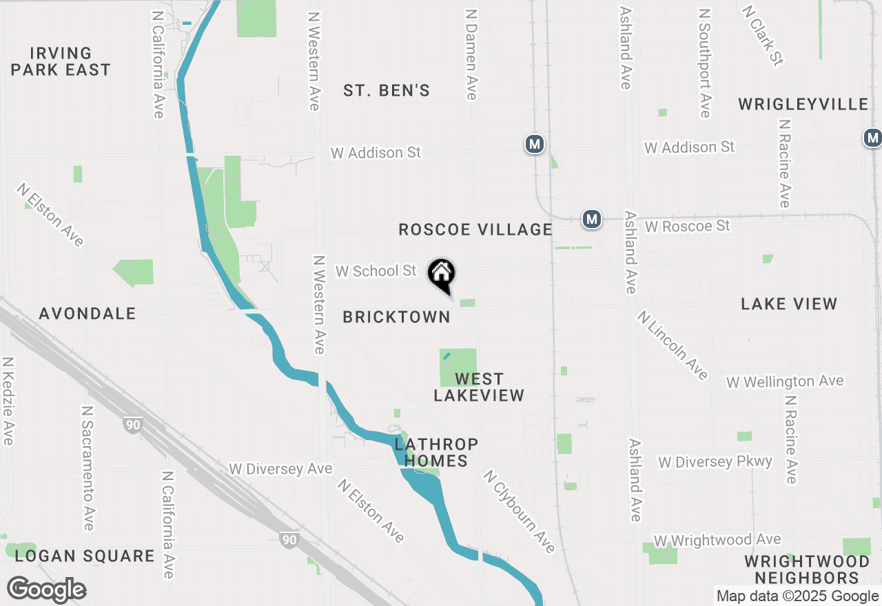 Map of 3205 N Hoyne Avenue #2A, Chicago, IL 60618