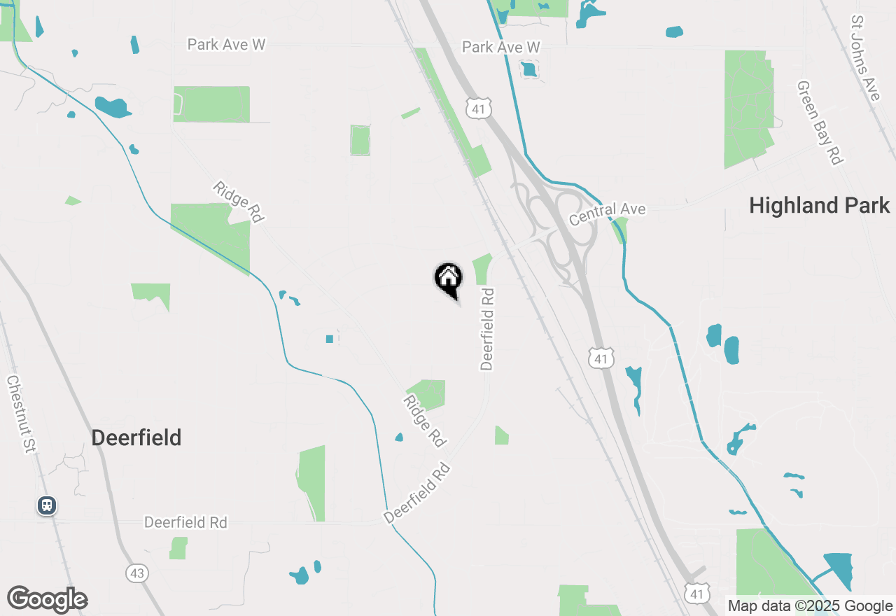 Map of 1342 Ferndale Avenue, Highland Park, IL 60035