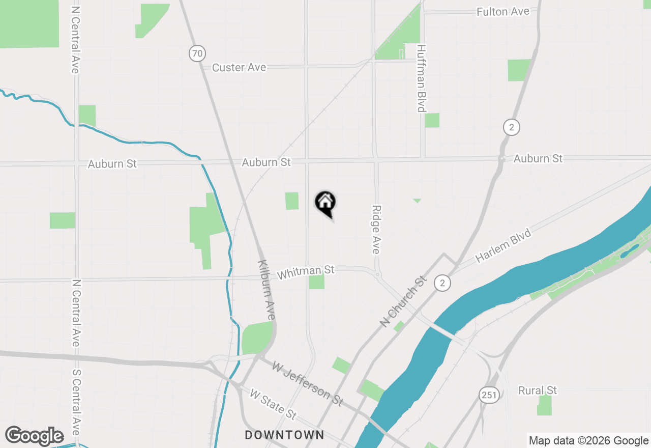 Map of 1029 Woodlawn Avenue, Rockford, IL 61103