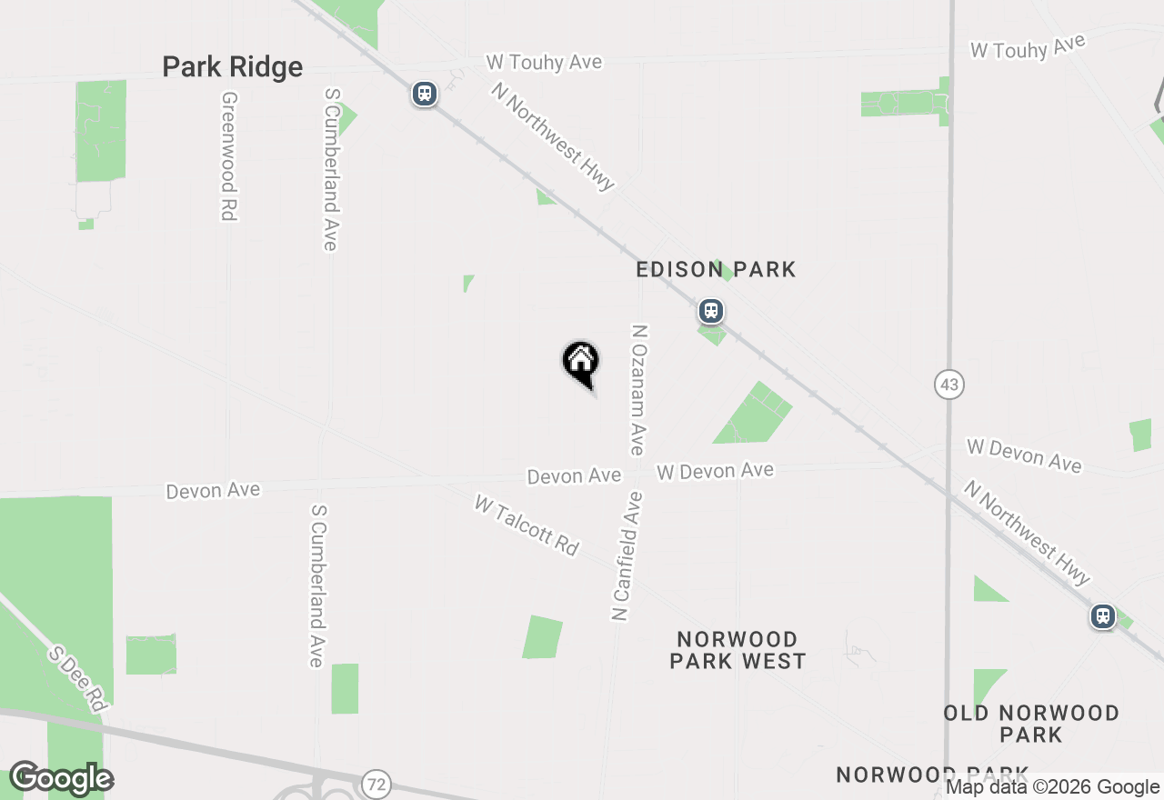 Map of 926 Harrison Street, Park Ridge, IL 60068