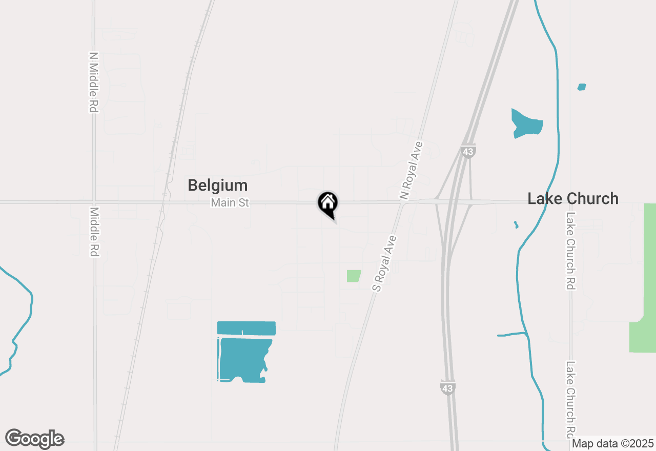 Map of 132 Lindale St, Belgium, WI 53004