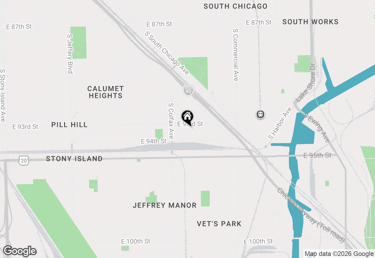 Map of 9316 S Marquette Avenue, Chicago, IL 60617