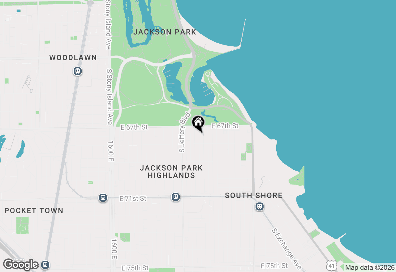 Map of 6730 S Clyde Avenue #1, Chicago, IL 60649