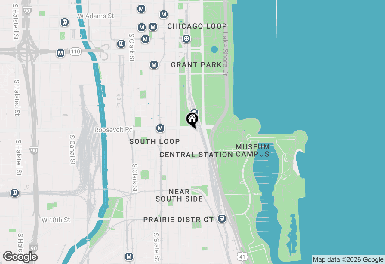 Map of 1201 S Prairie Avenue #805, Chicago, IL 60605