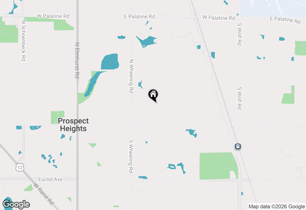 Map of 15 E Leon Lane, Prospect Heights, IL 60070