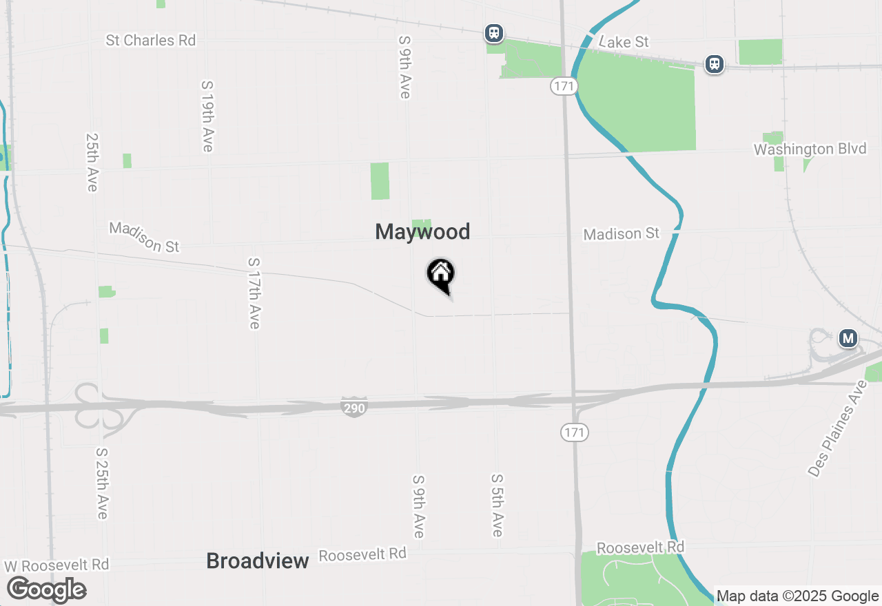 Map of 1307 S 8th Avenue, Maywood, IL 60153