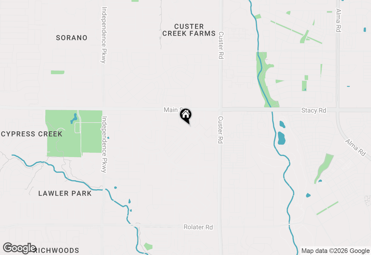 Map of 8804 Samara Street, Frisco, TX 75035