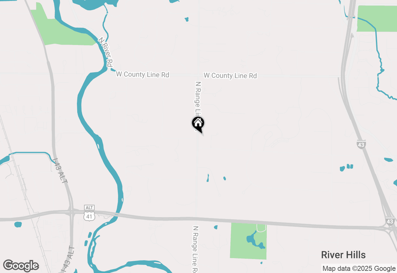 Map of 9310 N Range Line Rd, River Hills, WI 53217