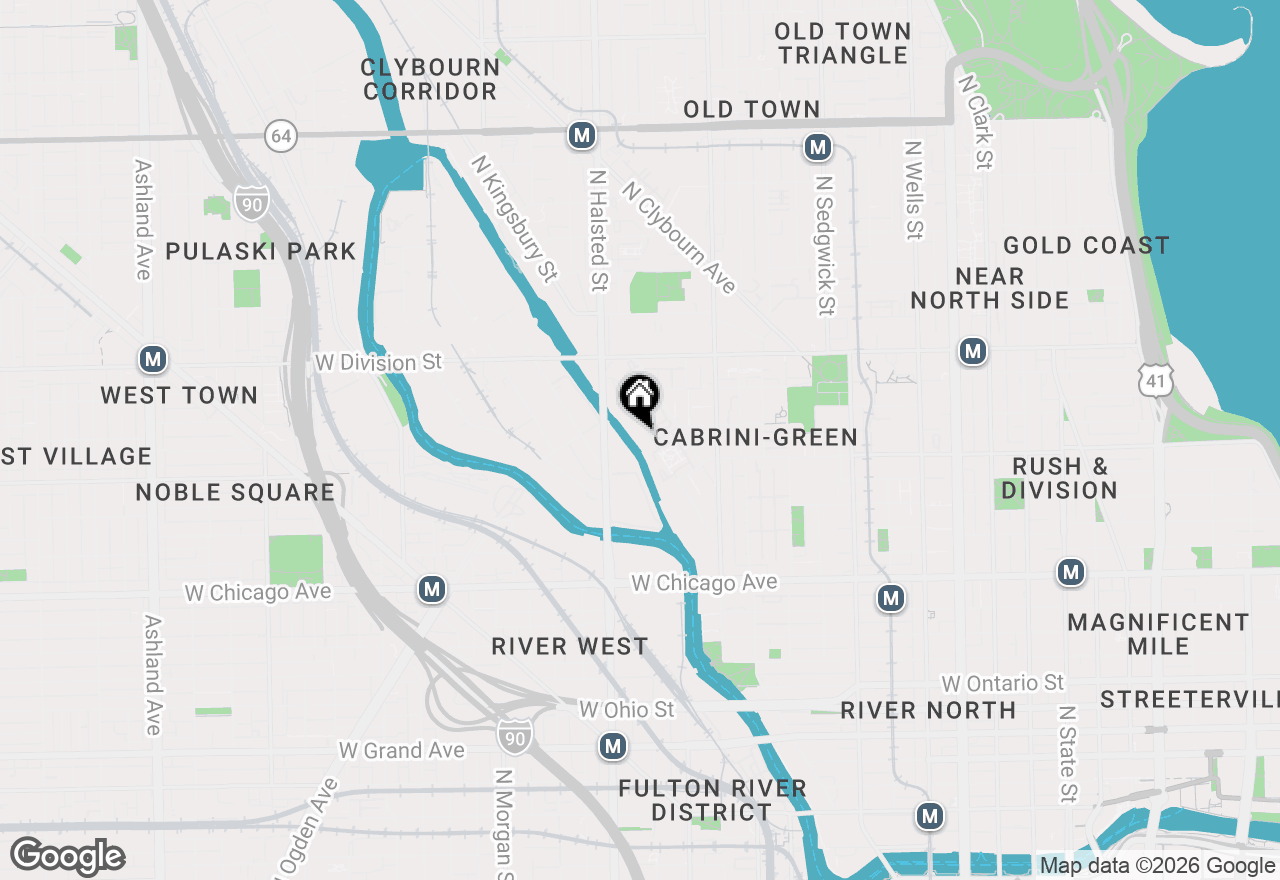 Map of 1040 N Kingsbury Street, Chicago, IL 60610