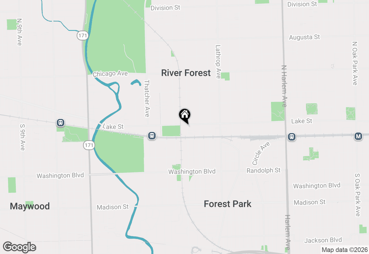 Map of 424 Park Avenue #402, River Forest, IL 60305