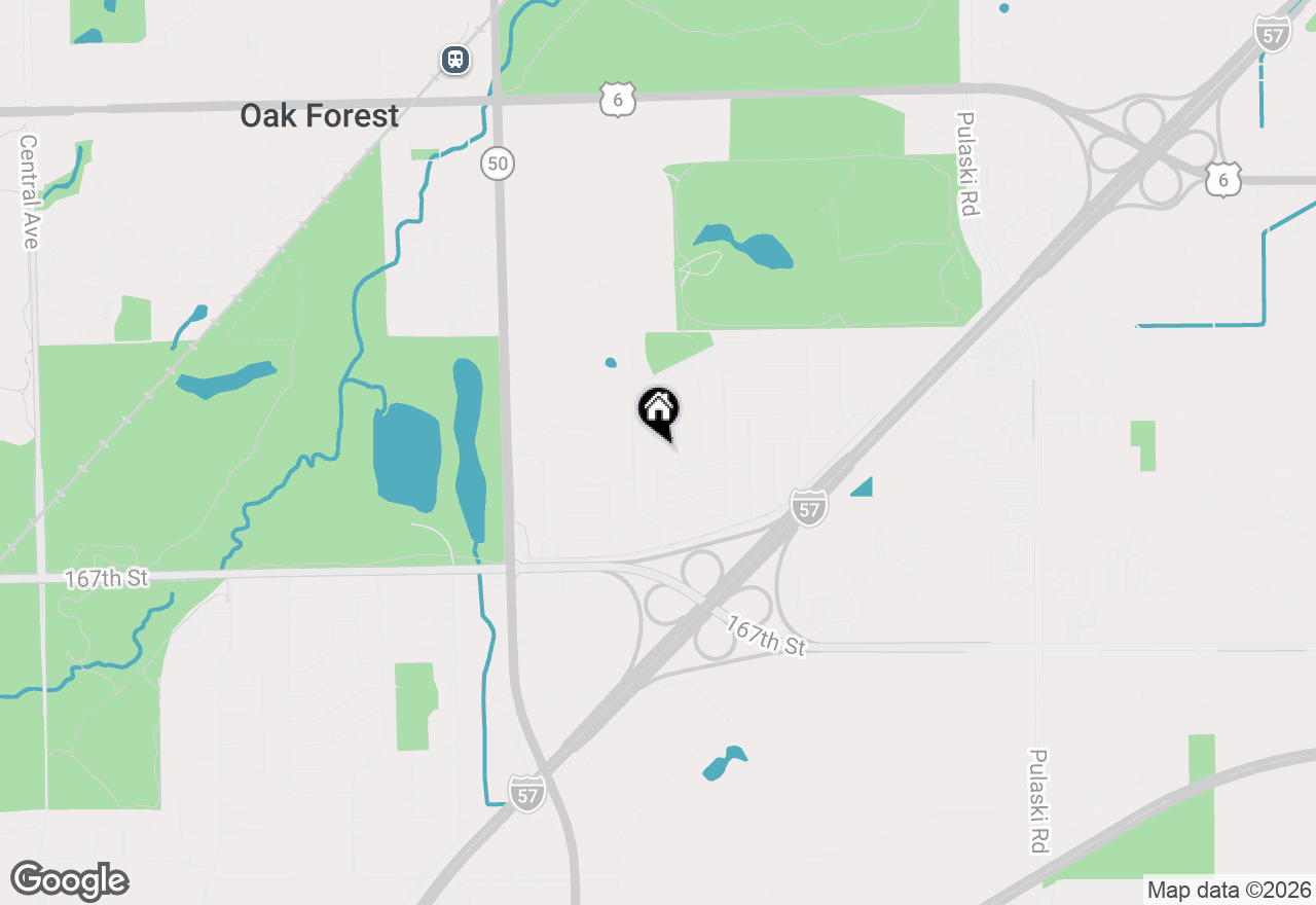 Map of 16472 Terry Lane, Oak Forest, IL 60452