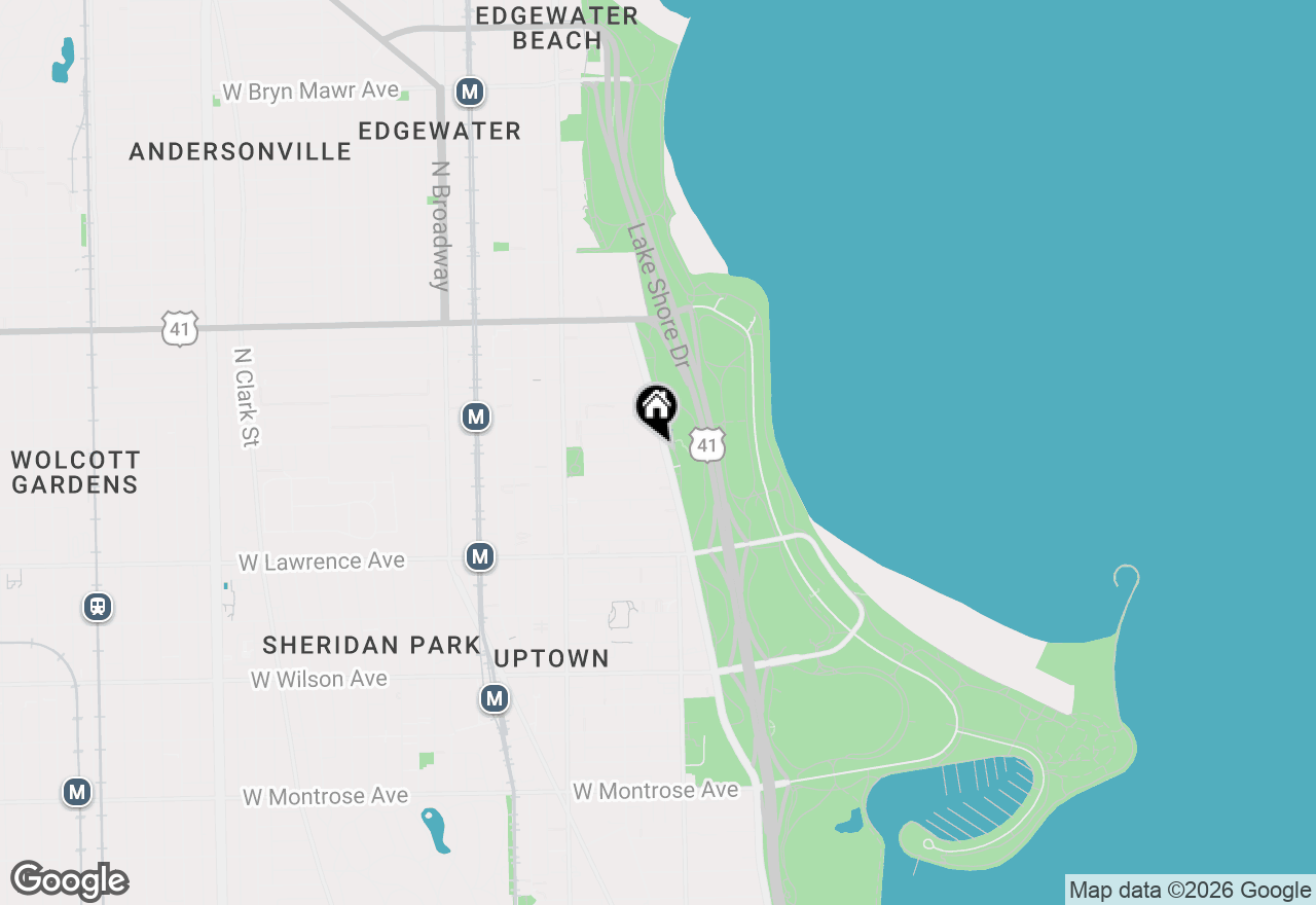 Map of 4920 N Marine Drive #1405, Chicago, IL 60640