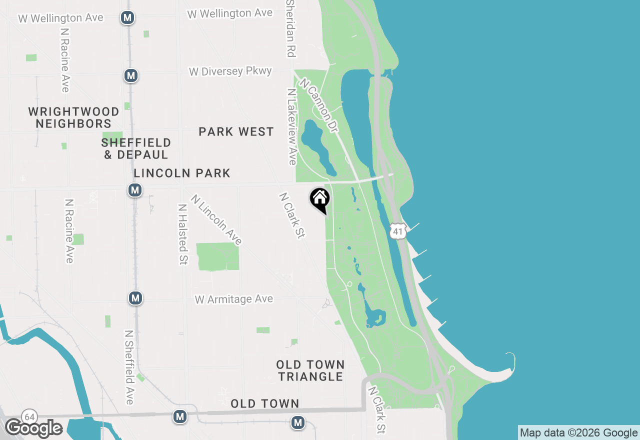 Map of 2236 N Lincoln Park West #G3, Chicago, IL 60614