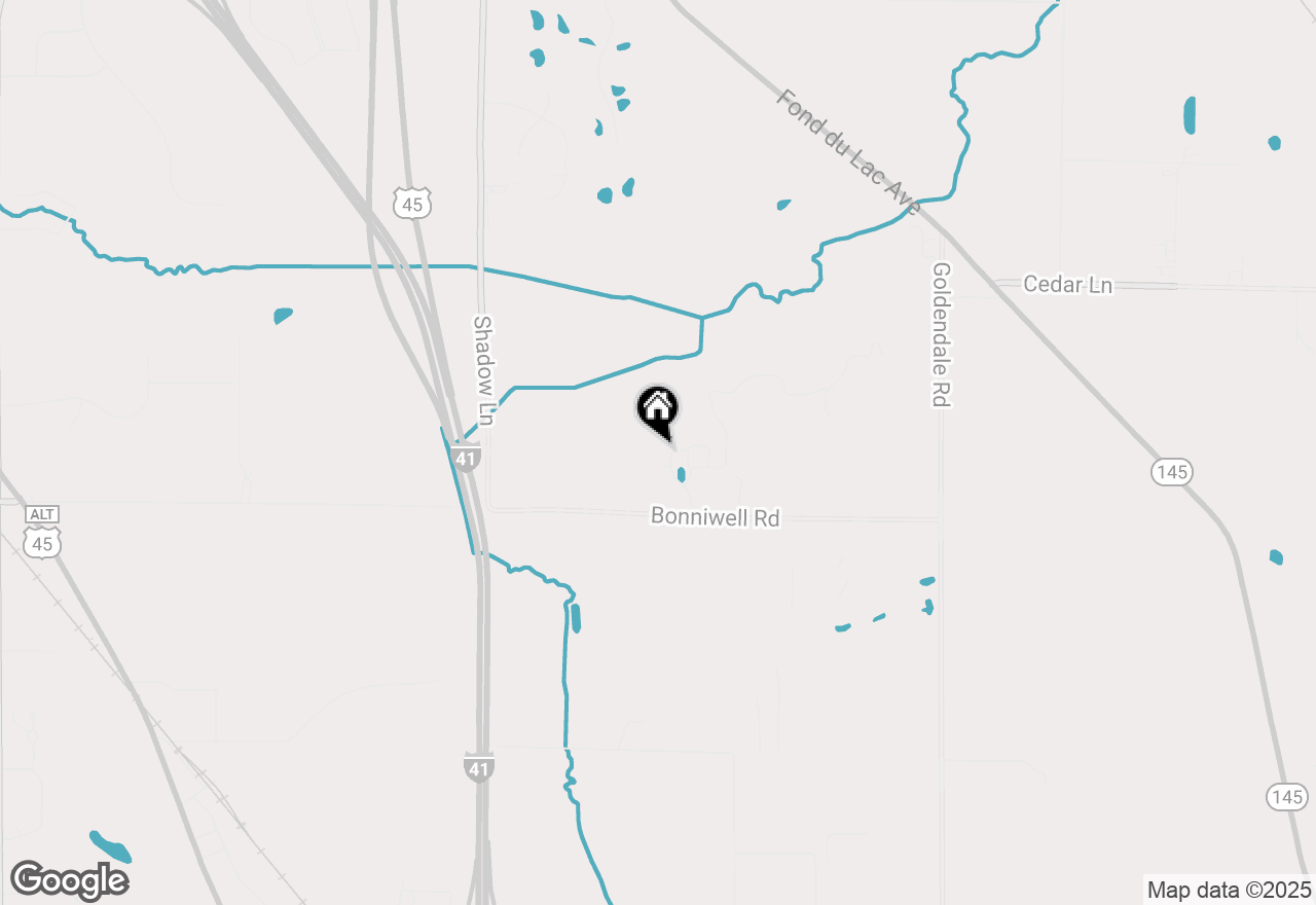 Map of N136W21342 Bonniwell Rd, Richfield, WI 53076