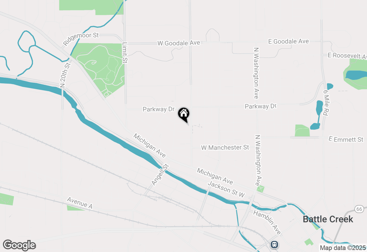 Map of 253 Greenwood Avenue, Battle Creek, MI 49037