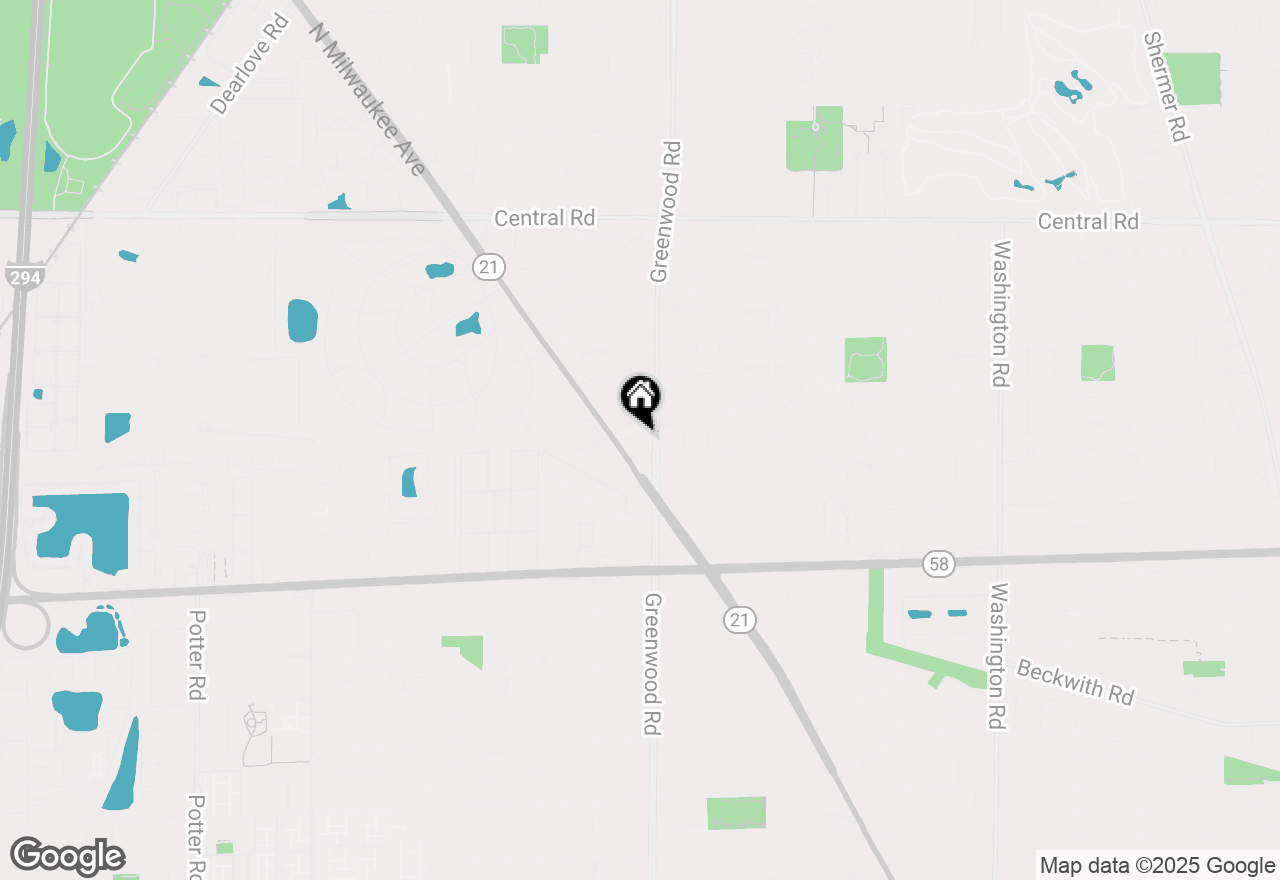 Map of 214 Greenwood Road, Glenview, IL 60025