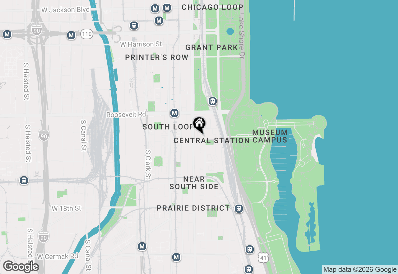 Map of 1326 S Indiana Parkway, Chicago, IL 60605