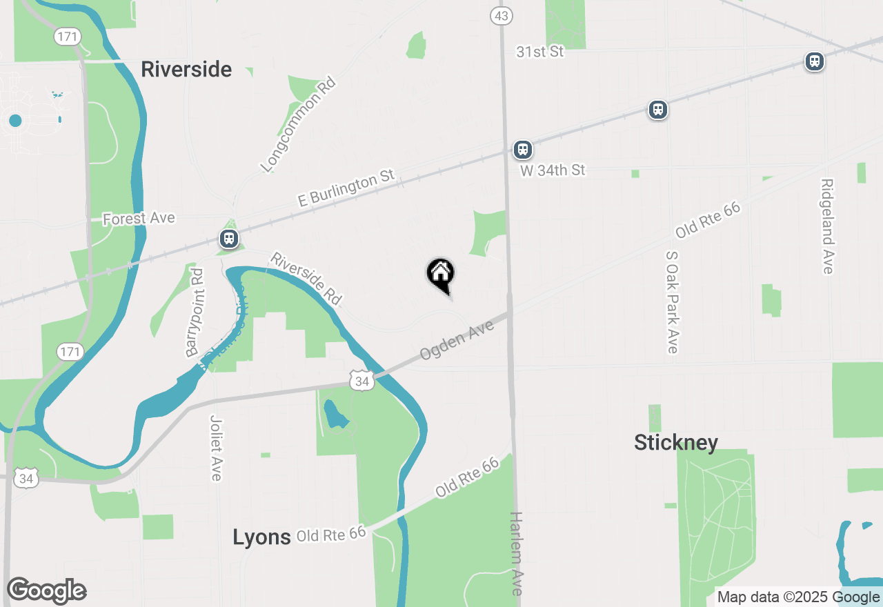 Map of 200 S Delaplaine Road, Riverside, IL 60546