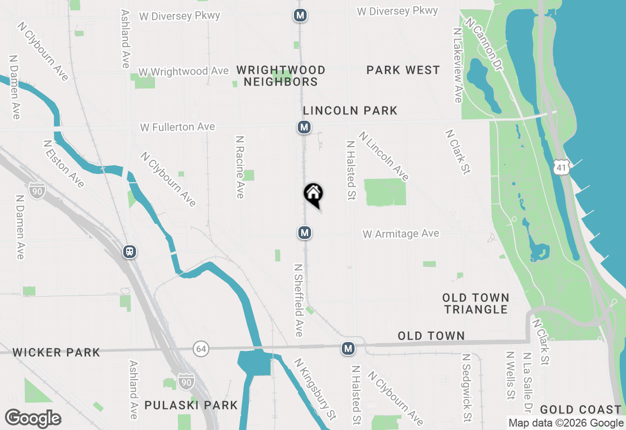 Map of 2047 N Bissell Street, Chicago, IL 60614