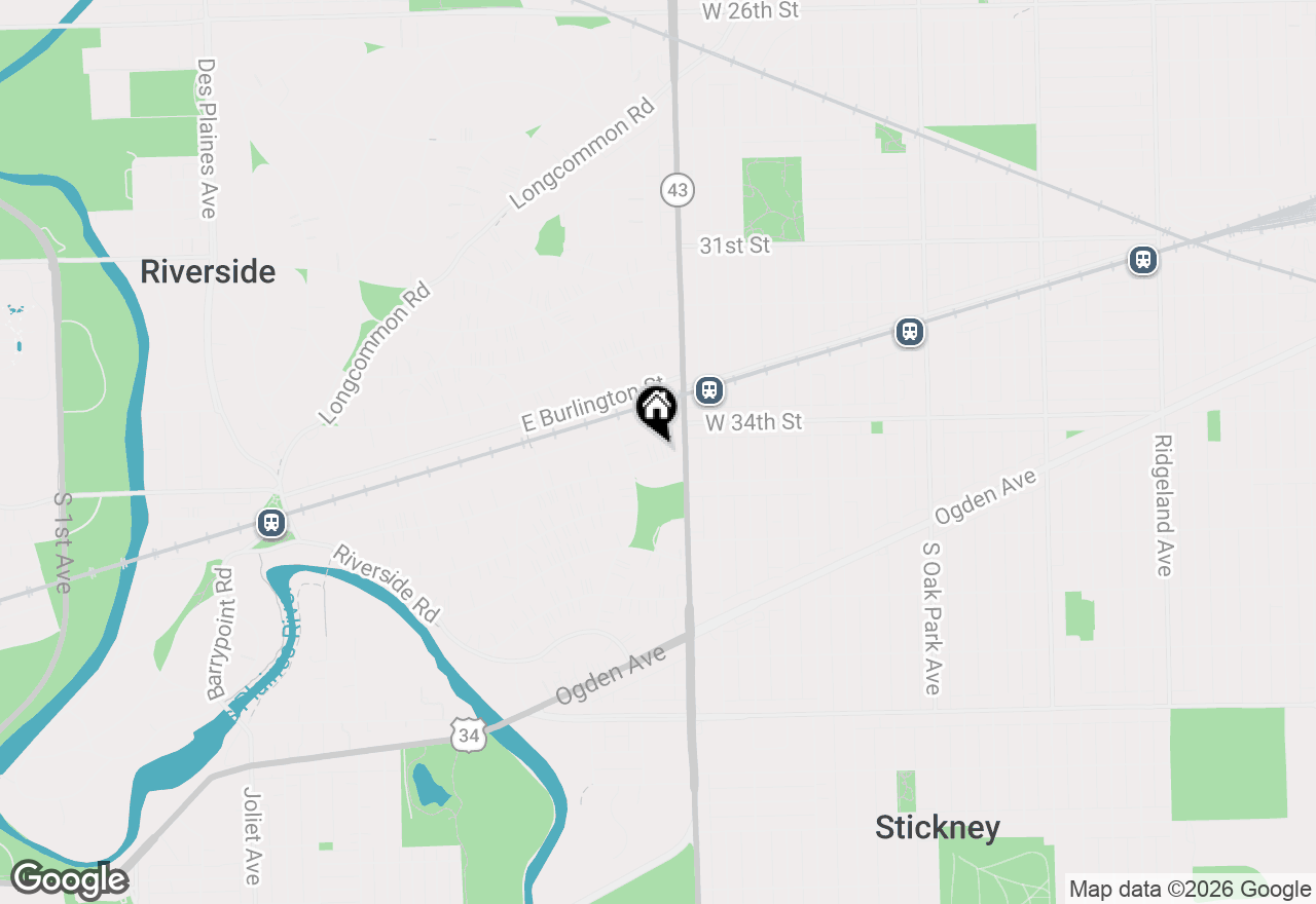 Map of 342 Lawton Road, Riverside, IL 60546