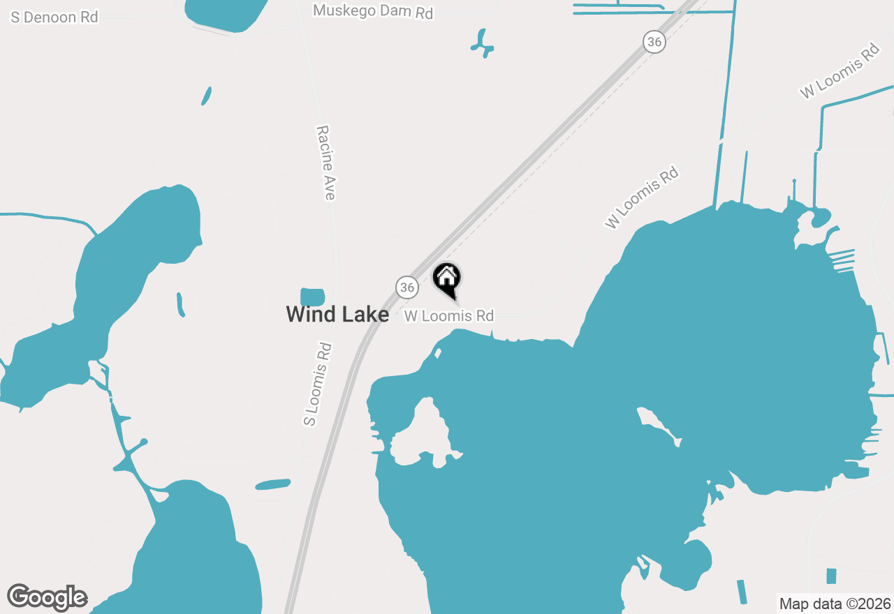 Map of 26114 W Loomis Rd, Waterford, WI 53185