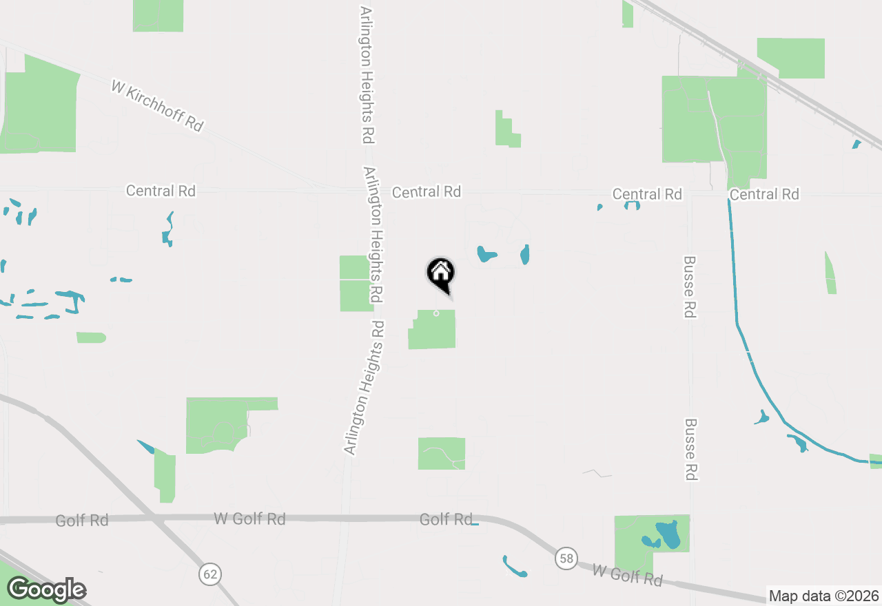 Map of 1229 S Haddow Avenue, Arlington Heights, IL 60005