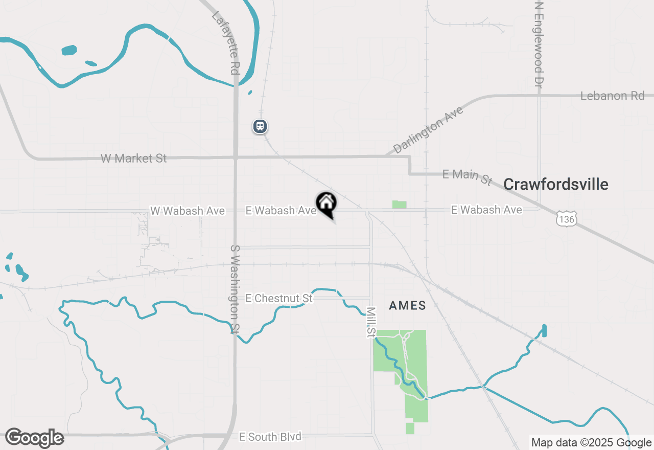 Map of 604 E Jefferson Street, Crawfordsville, IN 47933