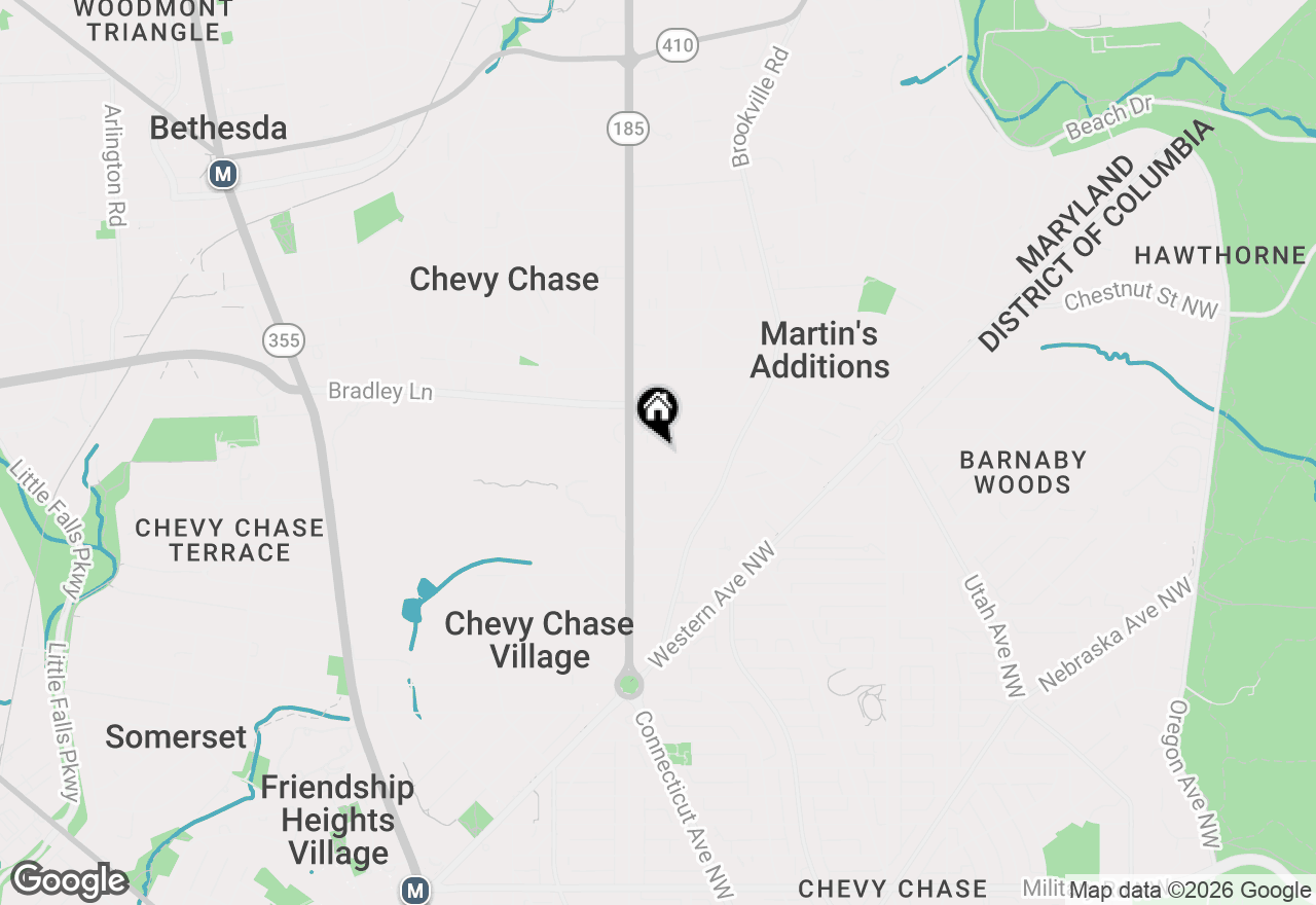Map of 5 Primrose Street, Chevy Chase, MD 20815