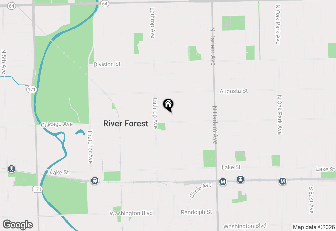 Map of 823 Jackson Avenue, River Forest, IL 60305